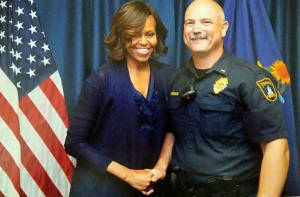 Photo after serving on the protection detail for First Lady Michelle Obama